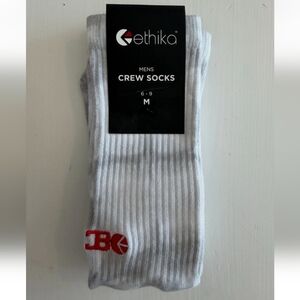 NWT Men's ethika Tie-dye White and Gray Crew Socks